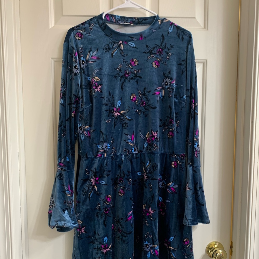 Floral Velvet Dress